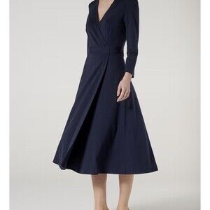 LK Bennett Navy Midi Dress